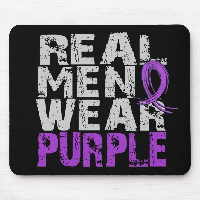 Lupus Real Men Wear Purple Mouse Pad (Front)