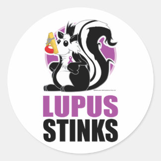 Lupus Stinks Classic Round Sticker