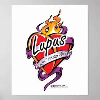 Lupus Tattoo Heart Poster