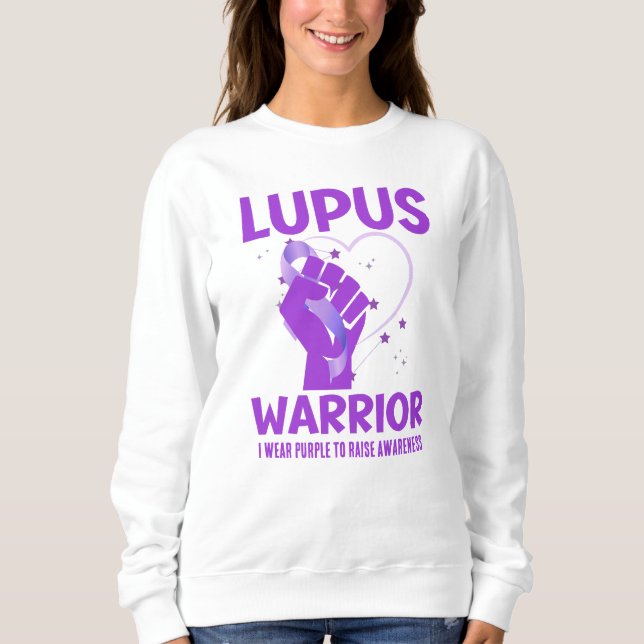 LUPUS WARRIOR Purple Custom Raising Awareness Sweatshirt (Front)