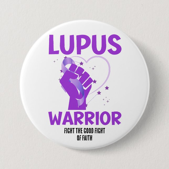 LUPUS WARRIOR Purple Raising Awareness Month 7.5 Cm Round Badge (Front)