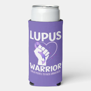 LUPUS WARRIOR Purple Ribbon Raising Awareness Seltzer Can Cooler