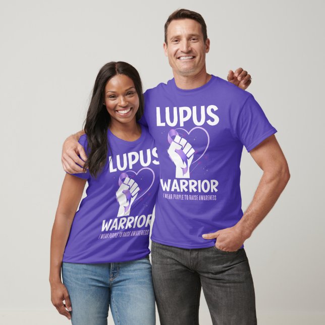 LUPUS WARRIOR Purple Ribbon Raising Awareness T-Shirt (Unisex)