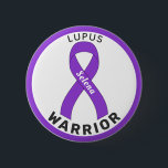Lupus Warrior Ribbon White Button<br><div class="desc">Lupus Warrior Ribbon White Button for awareness and support for people fighting lupus.</div>