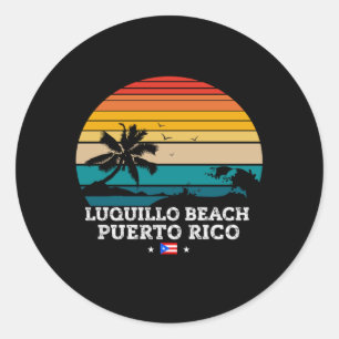 LUQUILLO BEACH PUERTO RICO CLASSIC ROUND STICKER
