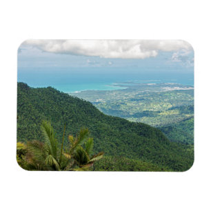 luquillo mountains overlooking coastal puerto rico magnet