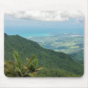luquillo mountains overlooking coastal puerto rico mouse pad