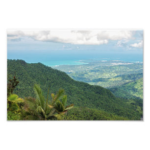 luquillo mountains overlooking coastal puerto rico photo print