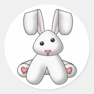 Lura's Stuffed Bunny 2 Classic Round Sticker