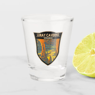Luray Caverns Virginia Travel Art Badge Shot Glass