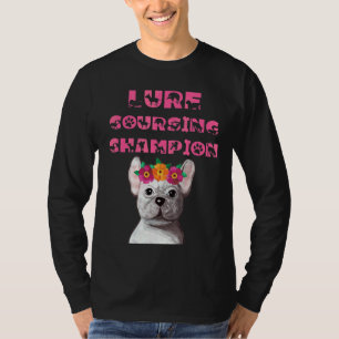 Lure Coursing Champion Dog With Flower Crown T-Shirt