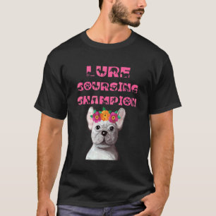 Lure Coursing Champion Dog With Flower Crown T-Shirt