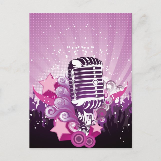 Lure of the Microphone Postcard (Front)
