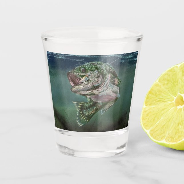 Lured In Shot Glass (Front)