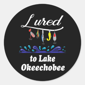 Lured to Lake Okeechobee FL Florida Fishing Classic Round Sticker