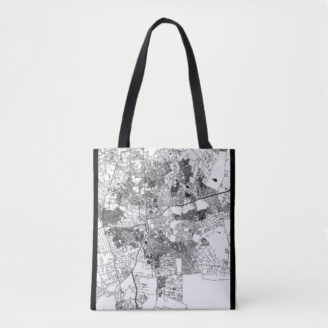 Lusaka Zambia City Map Tote Bag (Front)