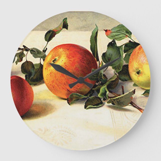 Luscious Apples Large Clock (Front)