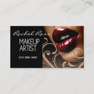 Luscious Glossy Lips Curliques mocha Business Card