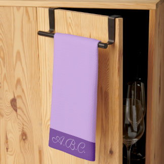 Luscious Lavender Monogram Tea Towel