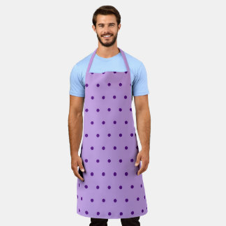 Luscious Lavender Purple Polka Dot Lilac Apron