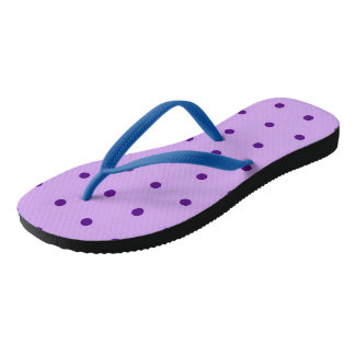 Luscious Lavender Purple Polka Dot Lilac Jandals
