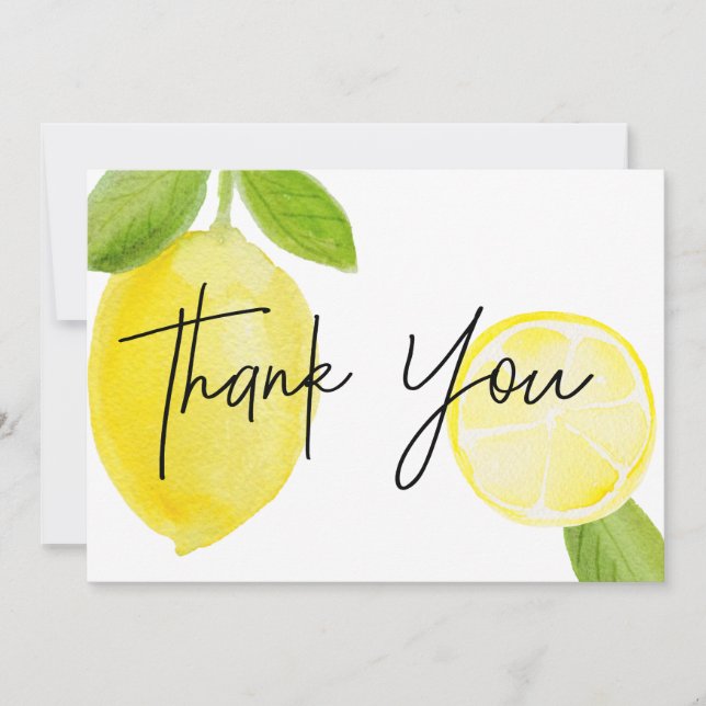 Luscious Lemon Thank You Card (Front)