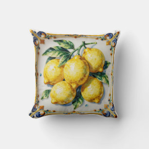 Luscious Lemons Ceramic Vibrant Italian Cushion