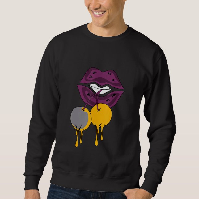 Luscious Lips Dripping Sneaker Match 6 Bordeaux Sweatshirt (Front)