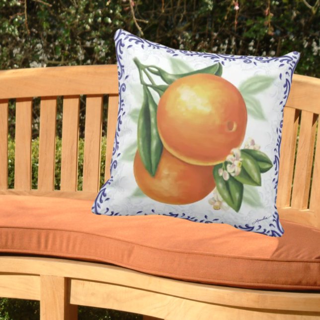 Luscious Oranges Toile Pillow (Creator Uploaded)