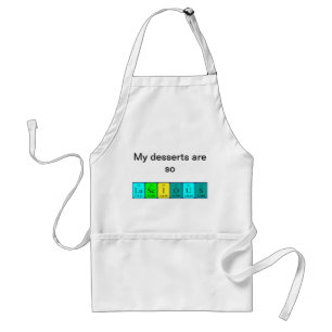 Luscious periodic table word apron