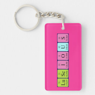 Luscious periodic table word keyring