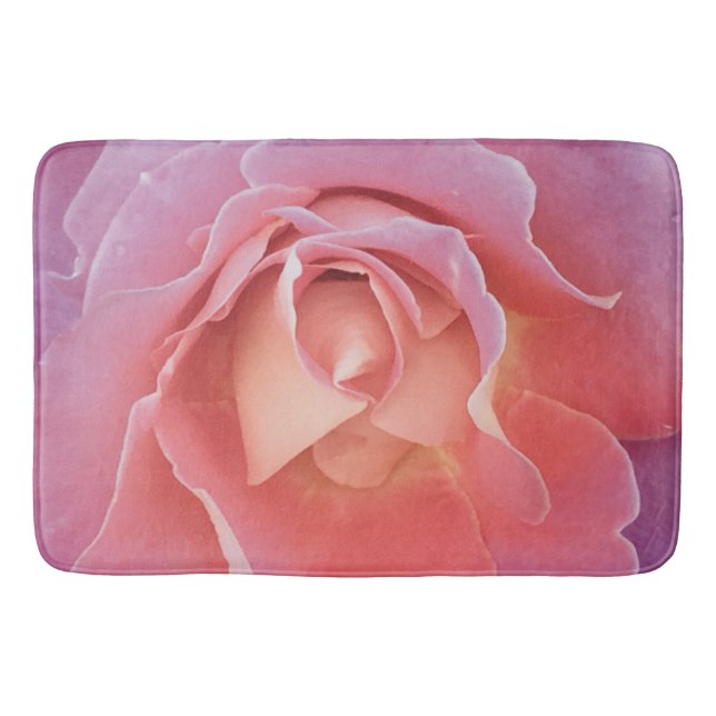 Luscious Pink Rose Bath Mat (Front)