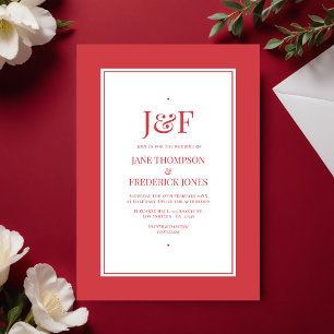 Luscious Red Colour Wedding Invitation