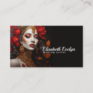 Luscious Red & Gold: A Woman's Charm gy656 Business Card