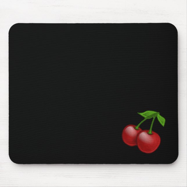 Luscious Retro Cherries Mouse Pad (Front)