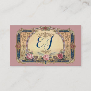 Luscious Victorian Antique Store Monogram Card