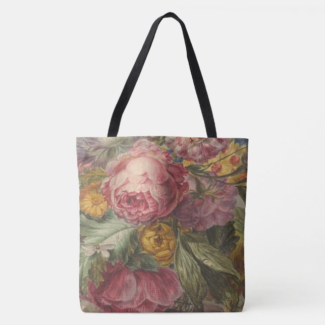 Lush Antique Rose Tote Bag (Front)
