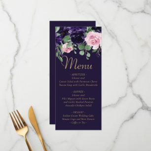 Lush Blossom Dark Purple and Pink Rose Garland Menu