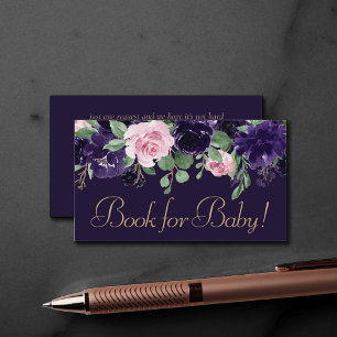 Lush Blossom Purple and Pink Rose Book Request Enclosure Card