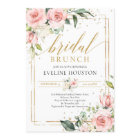 Lush blush pink floral gold frame bridal brunch