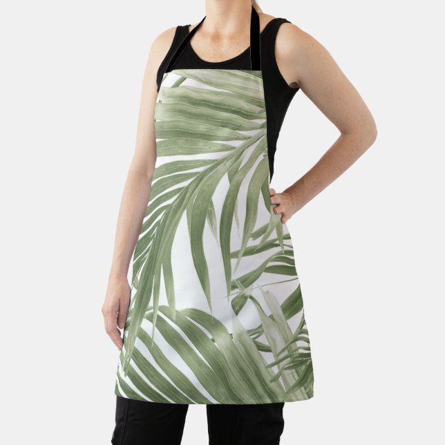 Lush Caribbean Palm Collage #2 #tropical #wall  Apron (Insitu)