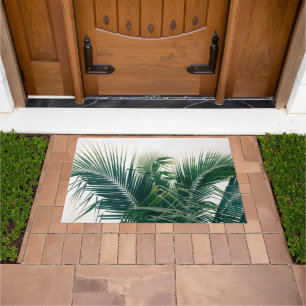 Lush Caribbean Palms 13 #palms#tropical Doormat
