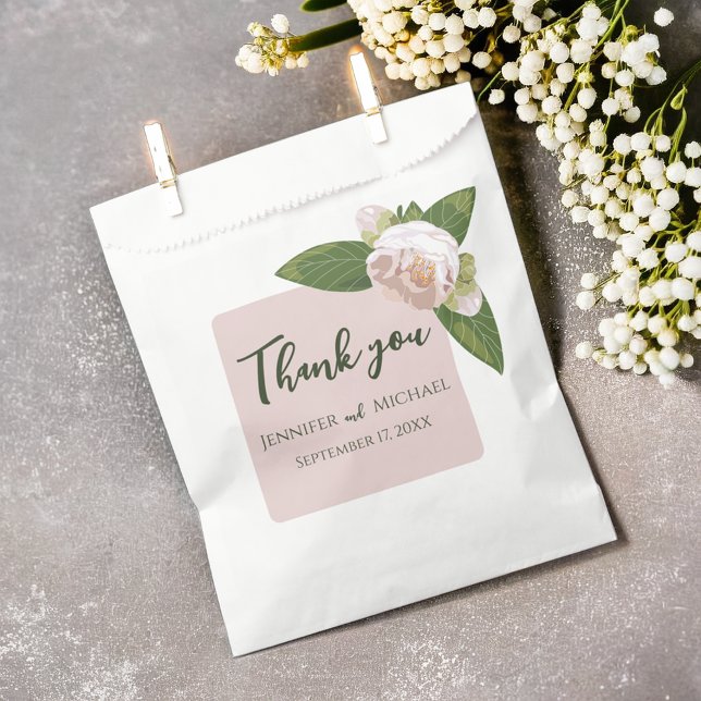Lush Flower and Greenery Elegant  Favour Bags (Lush Flower and Greenery Elegant Favor Bag)