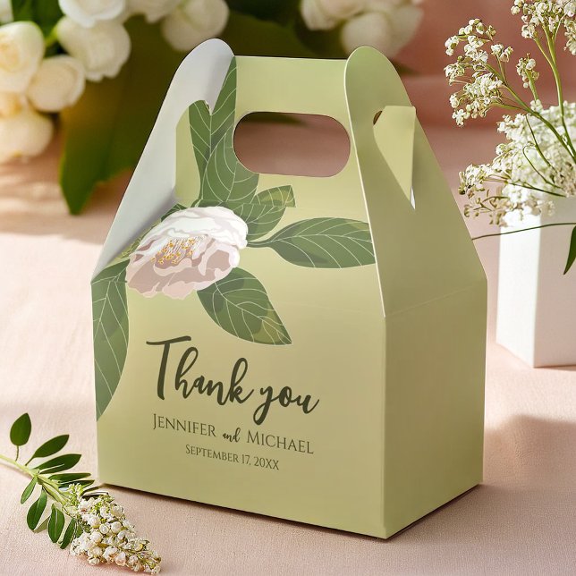 Lush Flower and Greenery Elegant  Favour Box (Lush Flower and Greenery Elegant Favor Boxes)