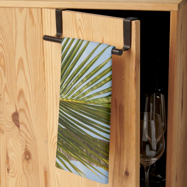 Lush Glam Palm Ocean 1 Tea Towel (Thirds Fold)