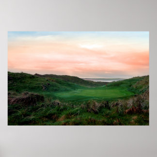 lush green Ballybunion links golf course Poster
