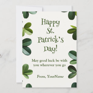 Lush green botanical Happy St. Patricks Day Card