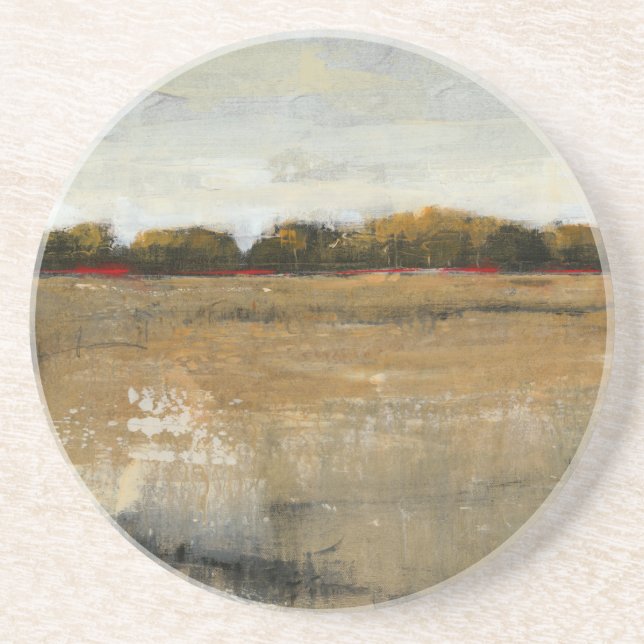 Lush Green Countryside Landscape Coaster (Front)