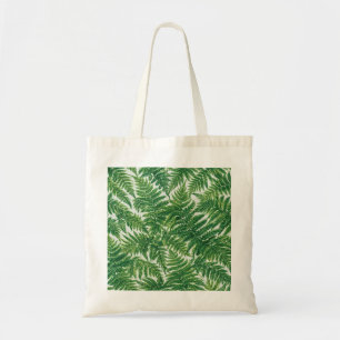 Lush Green Fern Botanical Pattern Tote Bag