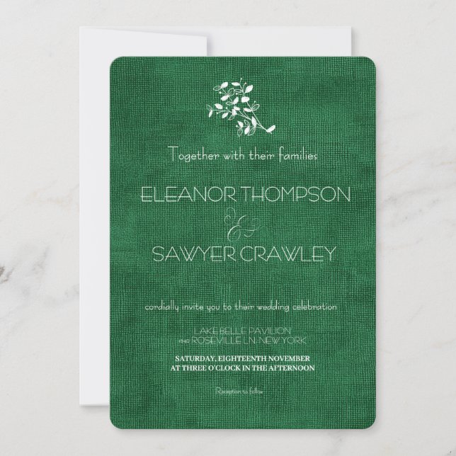 Lush Green Garden Wedding Invitation (Front)